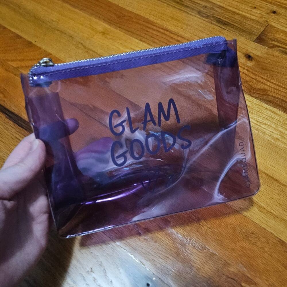 Glamsquad Clear Purple Cosmetics Makeup Bag "Glam Goods"